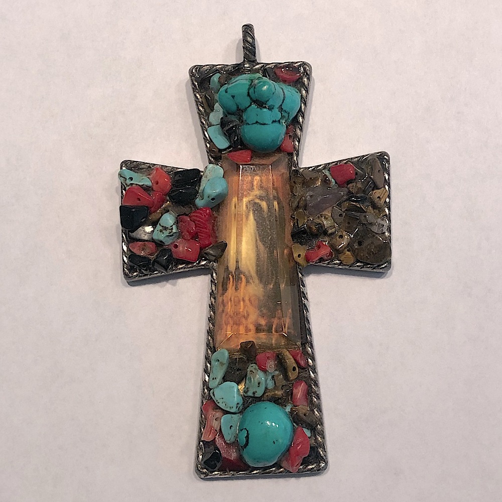 Beaded Cross Pendant